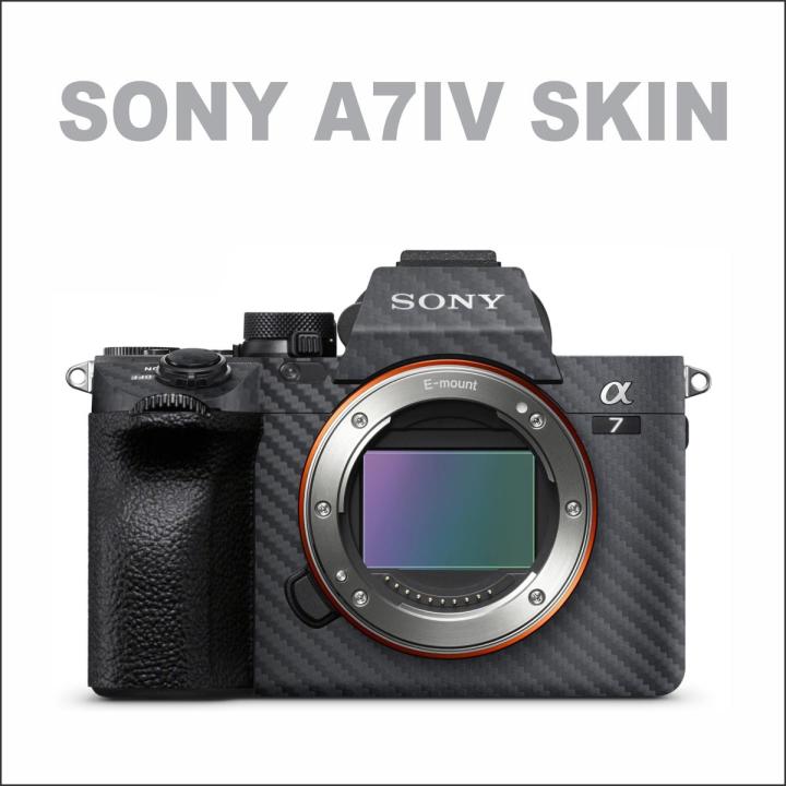 sony a7iv sony a7 mark 4 camera skin with grip skin black carbon fiber