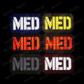 MED Infrared IR Reflective Patches Tactical Embroidered MEDIC Emblem Appliqued Badges Sticker Strip Glow In Dark. 