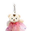 1pc Plush Teddy Bear Keychain With Skirt & Sequins For Baby  stylish key chain - keychain for girls - Teddy Bear in a Frock. 