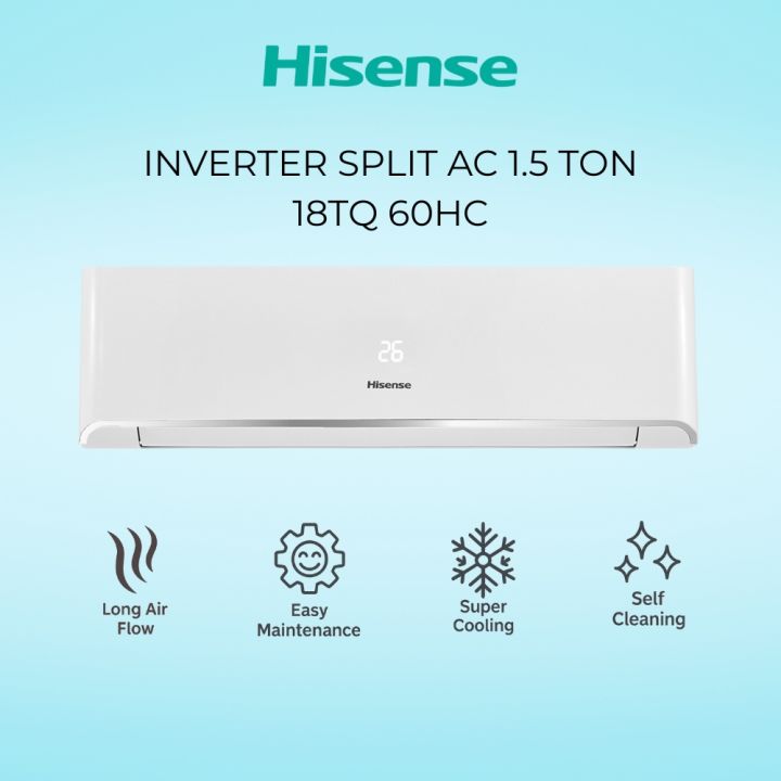 Hisense Inverter Split AC 1.5 Ton 18TQ60HC