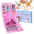 208 Pieces Kids Drawing Set, Art Supplies, Painting Art Kits with Pastel Colors, Colored Pencils, Crayons and Paint Brush, Portable Coloring Tools and Creative Gift Box for Kids. 