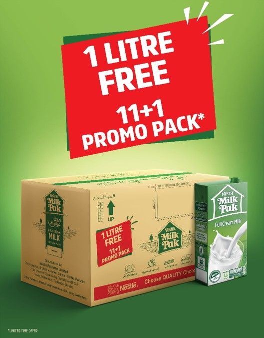 Milk - NESTLE MILKPAK Full Cream UHT Milk 1000ml 11+1 Promo