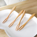 Wooden fruit fork creative cake fork cute moon cake fork dessert fork fruit sign household. 