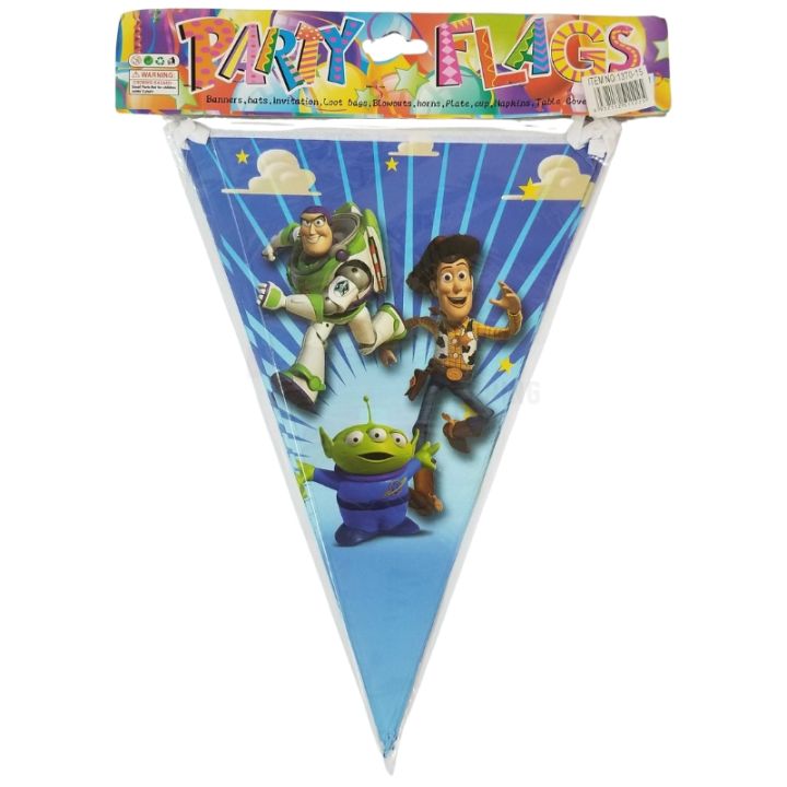 TOY STORY THEME BUNTINGS - PACK OF 10 TOY STORY FLAGS BANNER