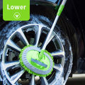 2 in 1 Car Wash Mop Mitt with Long Handle, Chenille Microfiber Car Wash Dust Brush Extension Pole 24-46In, Scratch Cleaning Tool. 
