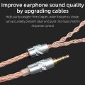 KZ 90-6 ZSX/ZAX/ZAS/ZES/ZS10 Pro/ZEX Pro/ZSN Pro Earphone Wire OFC Oxygen-Free Copper Upgrade Cable 0.75MM 3.5MM Headphone Cord. 