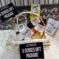 5 Senses Gift Basket for men , boys , gift box  birthday, valentine , engagement or anniversary for him. 