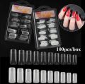 Transparent Nails Box Of 100 Nail Tips Best Plastic Quality With Dramatic Effect. 
