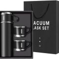 Double-Wall Stainless Steel Vacuum Thermos Flask Set, 3 Steel Cups with Flask Combo, Size-500ML, Odorless & Keeps Liquid Cold/Hot, Best Gift For Everyone| SJR Collections. 