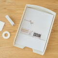 File Storage Tray Stackable File Storage Rack A4 Paper Box Stationery Shelf. 