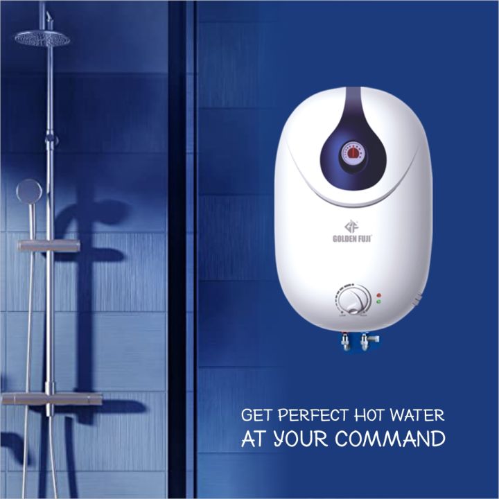 Golden Fuji - Electric Water Heater - 10 Liters Tank - Electric Shock Proof - Triple Power Selection
