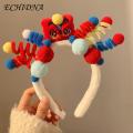 ECHIDNA Cute Cartoon Headband Adorable Cartoon Bear Plush Ball Hairband Colorful Anti-slip Headband for Styling Photo Props Cartoon Character Headband. 
