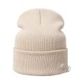 Unisex Metal Ring Knitted Beanie Hat Winter Warm Skull Cap. 
