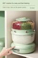 Double Layer 360° Rotating Food Dispenser, 6 Grains and Grain Storage Container, Household Rice Grain Storage Box Sorting Rice Storage Tank,A H F Gadets. 