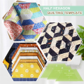 3 Pcs Half Hexagon Quilting Template Acrylic Quilting Template Ruler 8 9 10 Inch Quilt Rulers for Quilting and Sewing. 