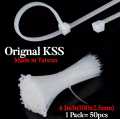 Orignal KSS Taiwan Nylon Cable Zip Ties 4,6,8,10,12 Inch Size- 50Pcs Pack. 