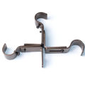 Adjustable Iron Window Curtain Rod Bracket Holder Drape Bar Fixed Hook Clamp. 