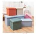 Fabric Foldable Storage Stool Shoe Foot Stool Sit with Cover Furniture Small Footstool 11.8 inches (30cm). 