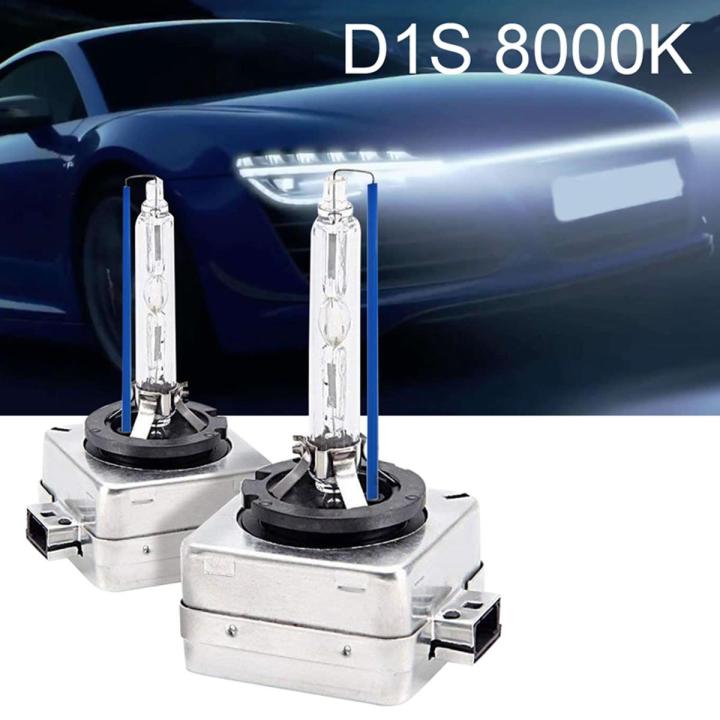 NANLIY-2PCS D1C D1S D1R 8000K Ice Blue HID Xenon Car Headlight 35W High Low Beam Light Bulbs for -BMW -Audi