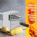 Manual Spiral Potato Slicer Twister Stainless Steel Tornado French Fries Slicer for Fruit, Potatoes, Cucumbers or Carrots. 