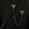 Lion Chain Brooch For Men Women Lapel Pin. 