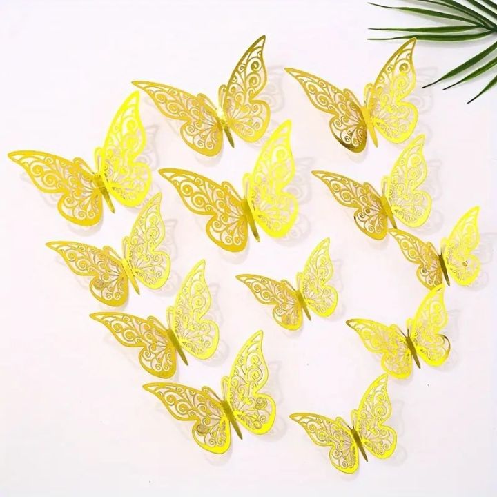 12 Pcs, | 3D Butterfly Wall Decor, Perfect For Birthday Parties Decor ...