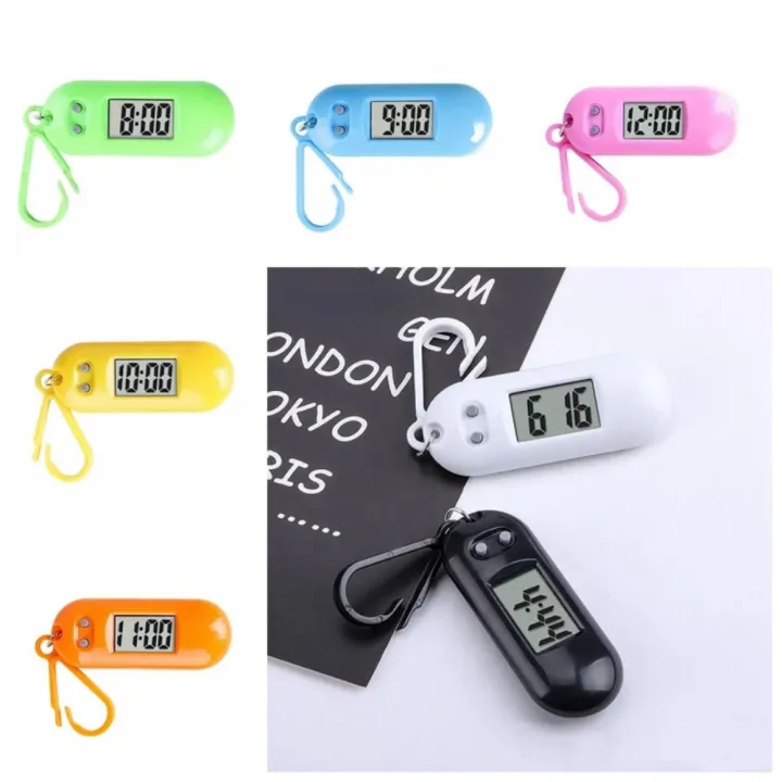 Backpack Watch Key Display Digital Electronic Clock Keychain Table Time ...