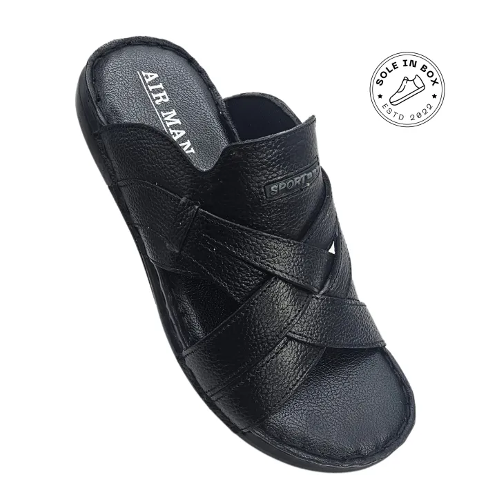 AirMan%20Fashion%20Black%20Leather%20Comfort%20Slipper%20-%20Image%206