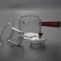 Techmanistan 500ml Turkish Tea Kettle with Glass Filter & Wooden Handle, Stove Safe Glass Teapot Liner Filter, Glasses Tea Maker with Wooden Handle. 