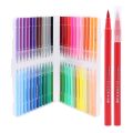 M and G Pack of 48 Soft Fiber Flexible Brush Tip Water Color Markers - Non Toxic - Washable. 