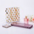 Small Gift Bags with Ribbon Handles Gold Mini Gift Bag,(Metallic Dots 16 Pack Bulk). 
