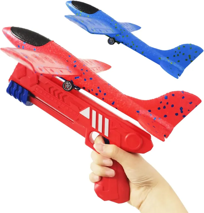 Airplane Launcher Toy – Bubble Catapult Plane with Two Flight Modes ...