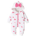 Baby Jumpsuit Breathable Newborn Love Heart Print Warm Romper Infant Pajamas. 