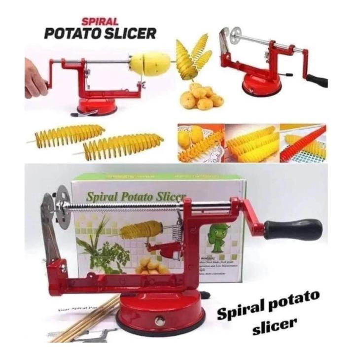 Spiral Potato Cutter - Manual Machine Vegetable Spiraliz Stainless Steel Twisted Potato Apple Slicer Spiral French Fry Cutter Cooking Tools-Basic Kitchen Accessories