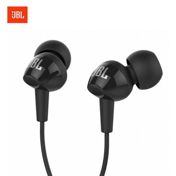 JBL C100SI In-Ear Headphones with Mic Bass Stereo Wired In-ear Earphones With Mic Earbuds Headphones 【white/black/red】