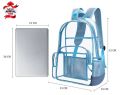 Best high Quality  Clear Backpack Heavy Duty Transparent See Through Bag for College Work Travel Security,Black. 