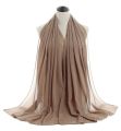 Luxury Plain Chiffon Georgette Hijab Scarf in High-Quality Fabric, Light weight Hijabs/Scarves/Stoler for Girls/Women (pack of 2). 