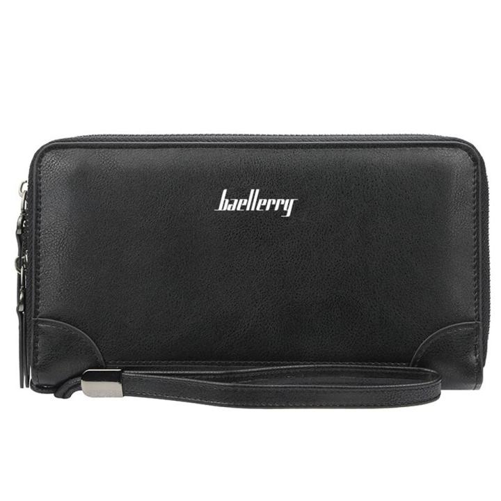 Baellerry Men Wallets Long Clutch Purse Large Capacity Zippers Wallet Male PU Leather Wallet Men Business Wallet