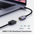 UGREEN Mini HDMI to HDMI Adapter Aluminum Shell 4K 60Hz Mini HDMI to HDMI Female Cable HDR 3D for Raspberry Pi Zero 2 W/W DSLR Camera Camcorder Graphics Card Laptop Projector Tablet. 