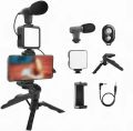 AY-49 Video Making Kit – Vlogging Tripod with Triple Ring Light for YouTube & Social Media. 