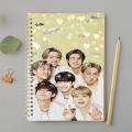 BTS CUTE-A4 & A5 Spiral Notebook with Plastic Sheet. 