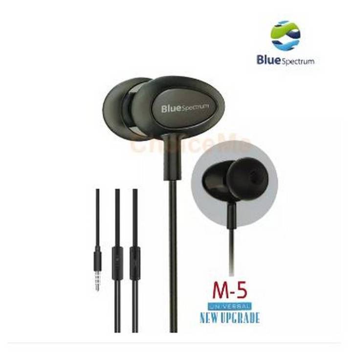 Original Blue Spectrum M5 / M-5 / M 5 Handfree Stereo Earphones High Base HandsFree EarPhone / handfree for gaming / handfree for pubg with mic / best for gamers