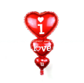 5 Pcs of Triplet Heart – “I Love You” Foil Balloons Set. 