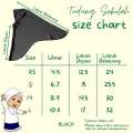 SLAH BUDAK DAGU GETAH TUDUNG SARUNG HITAM PUTIH. 