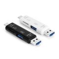 5 in 1 OTG USB Card Reader - USB, Micro & Type C Connectivity - Support Micro SD Card & USB [C.M.Tech]. 