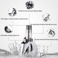 Manual Nose & Ear Hair Trimmer Stainless Steel Nose Hair Remover Easy to Use with Clean Brush. 