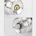 "Stainless Steel Round Lever Handle Door Lock - Mortise Entry Lock for Bedroom, Secure Knob, Heavy-Duty Door Handle, Modern Door Hardware, High-Quality Lockset with Secure Locking Mechanism". 