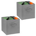 Pack of 2 Foldable Storage Cubes Organizer Basket Bin Storage Boxes Storage Container with Handles for Toy Storage Box. 