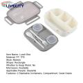 Portable Food Container Stackable Bento Box Lunch Container Dishwasher Safe Modern Design 2 Compartments for Southeast Asian Buyers Compartmented Lunch Box. 