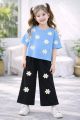 Eid Collection Kids Girls T-Shirt & Flapper Set | Soft Cotton Top with Printed Palazzo | Ages 1–10 Years. 